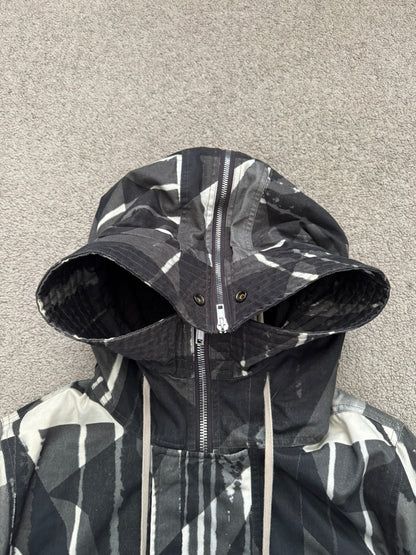 FW16 Rick Owens DRKSHDW Camo Exploder Hooded Bomber Jacket