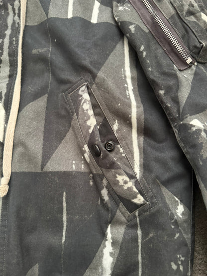 FW16 Rick Owens DRKSHDW Camo Exploder Hooded Bomber Jacket
