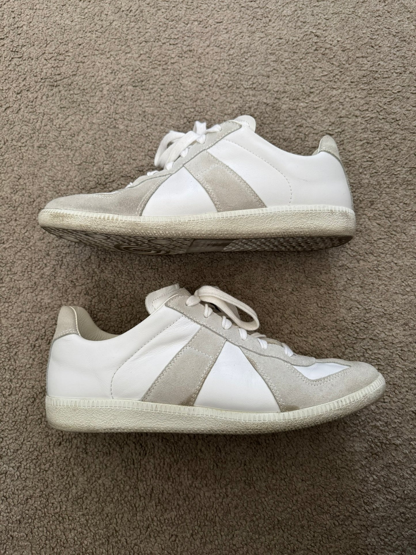 Maison Margiela Replica Triple White GAT Low Top Sneakers