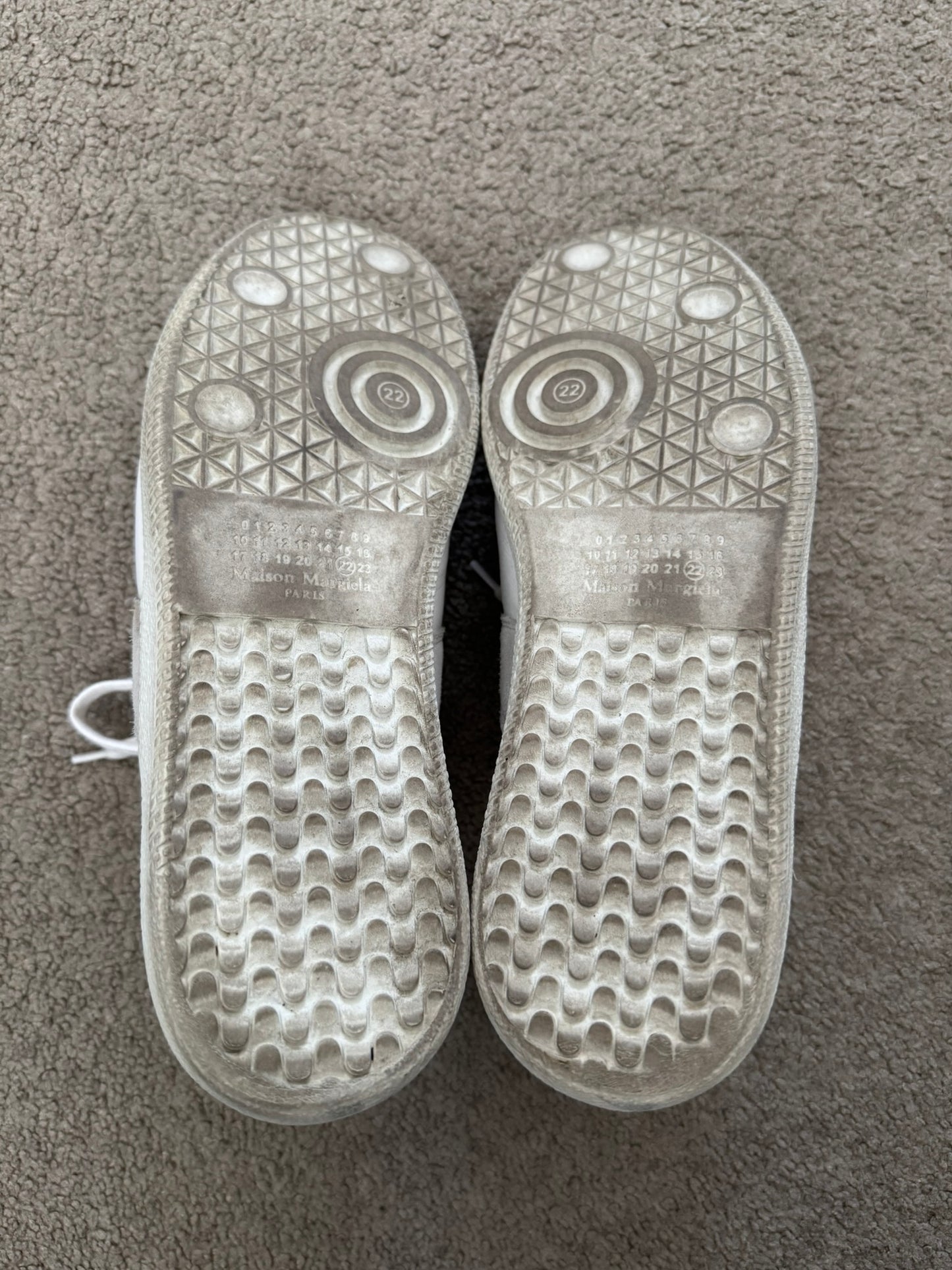 Maison Margiela Replica Triple White GAT Low Top Sneakers