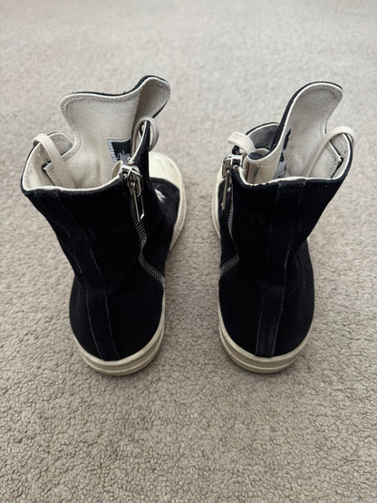 Rick Owens DRKSHDW Black & White High Ramones Sneakers