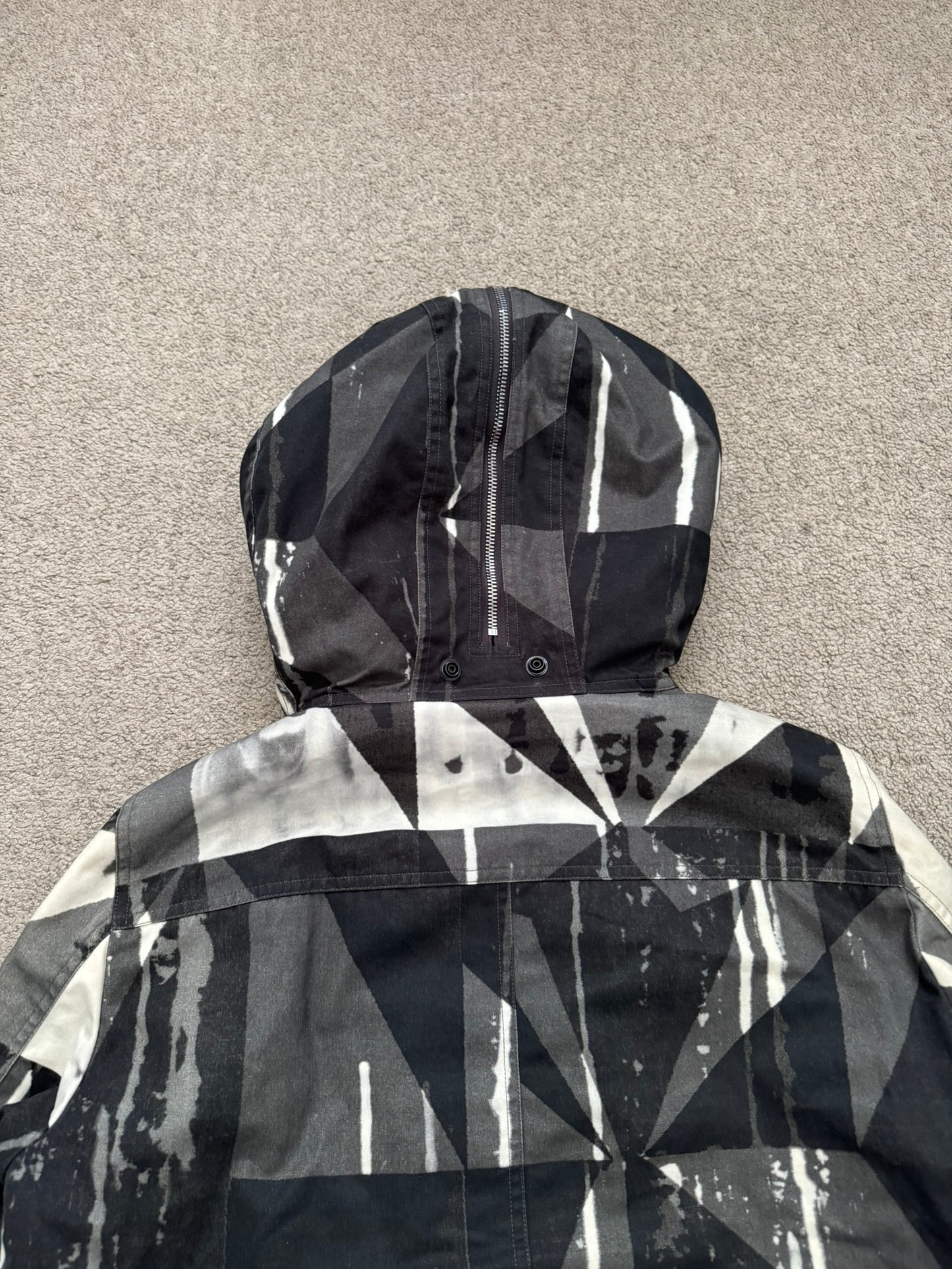FW16 Rick Owens DRKSHDW Camo Exploder Hooded Bomber Jacket