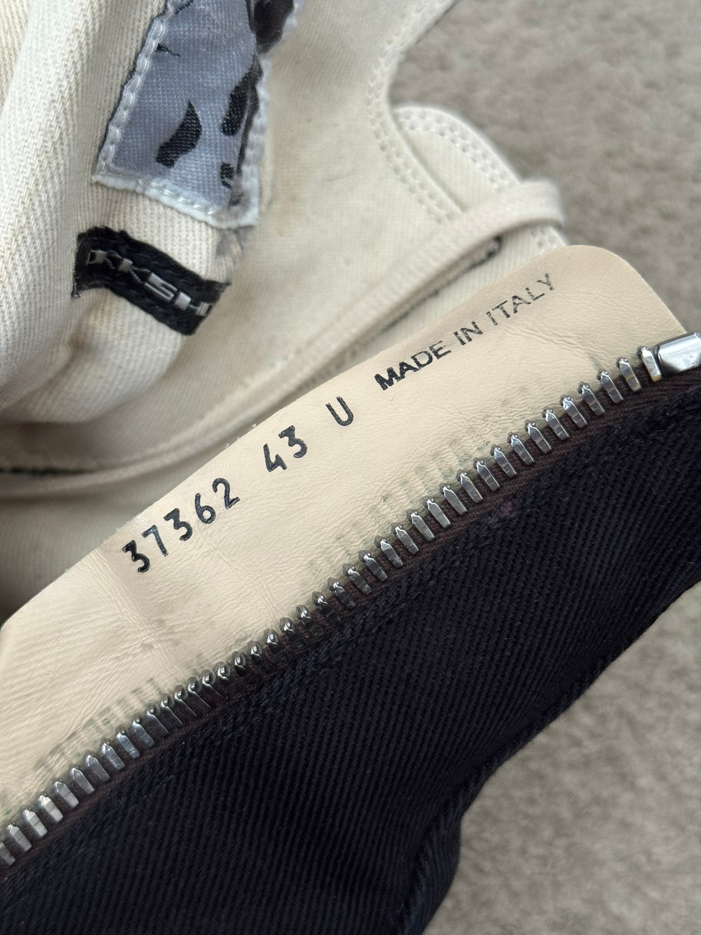 Rick Owens DRKSHDW Black & White High Ramones Sneakers