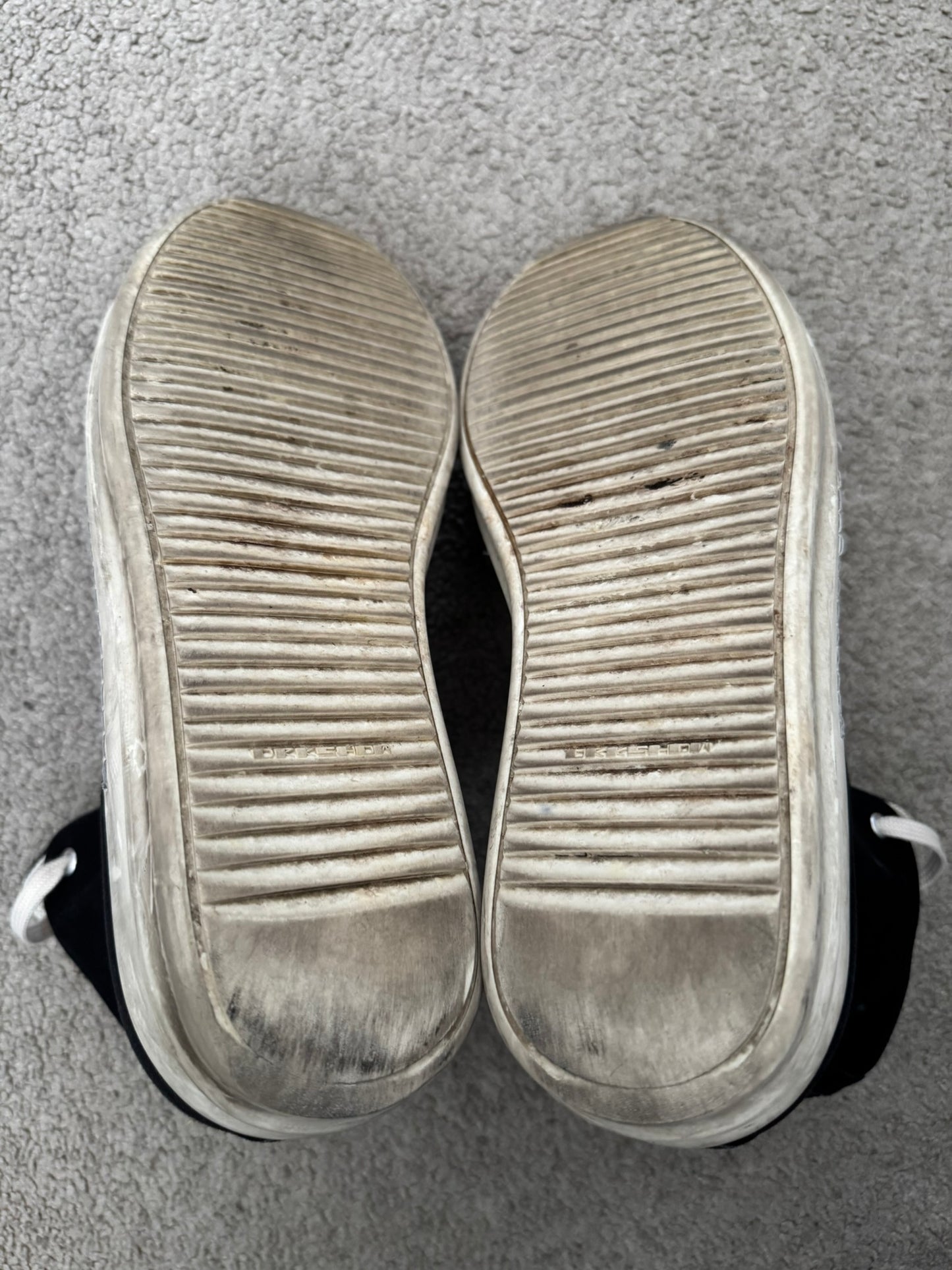 Rick Owens DRKSHDW Black & White High Ramones Sneakers