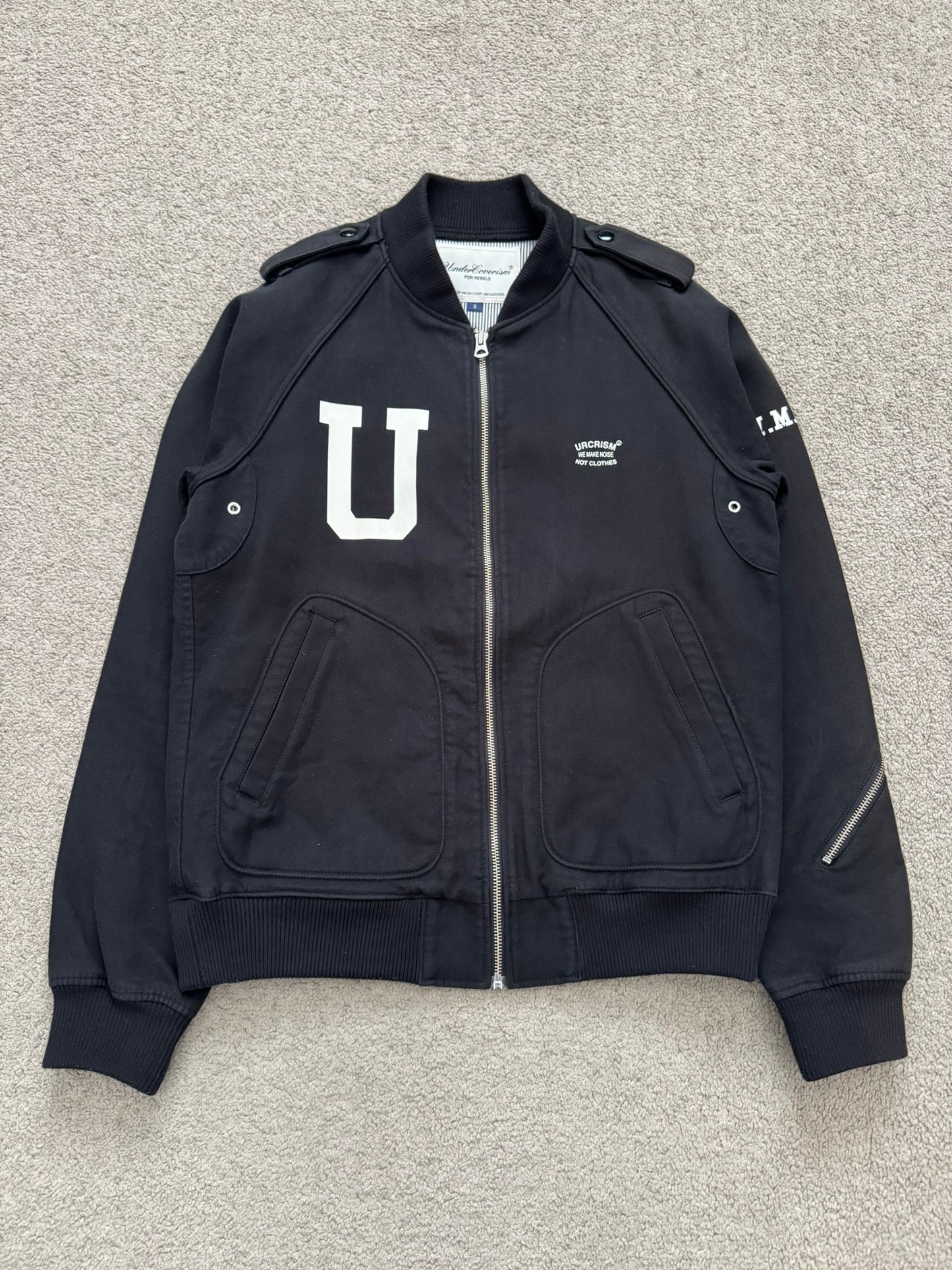 SS08 Undercover "Summer Madness" Logo Varsity Bomber Jacket