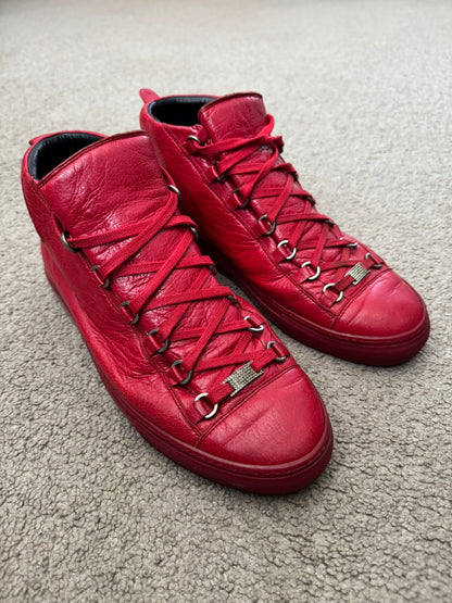SS13 Balenciaga by Nicolas Ghesquière Red Arena Leather Sneakers