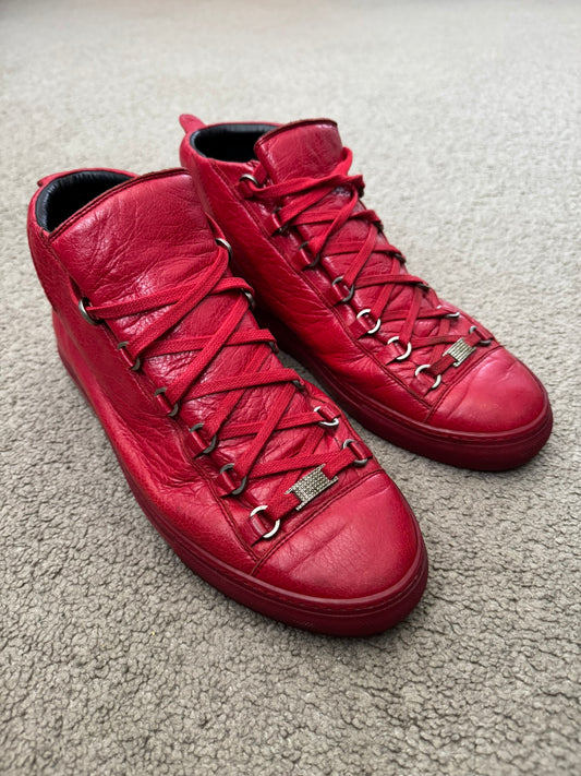 SS13 Balenciaga by Nicolas Ghesquière Red Arena Leather Sneakers