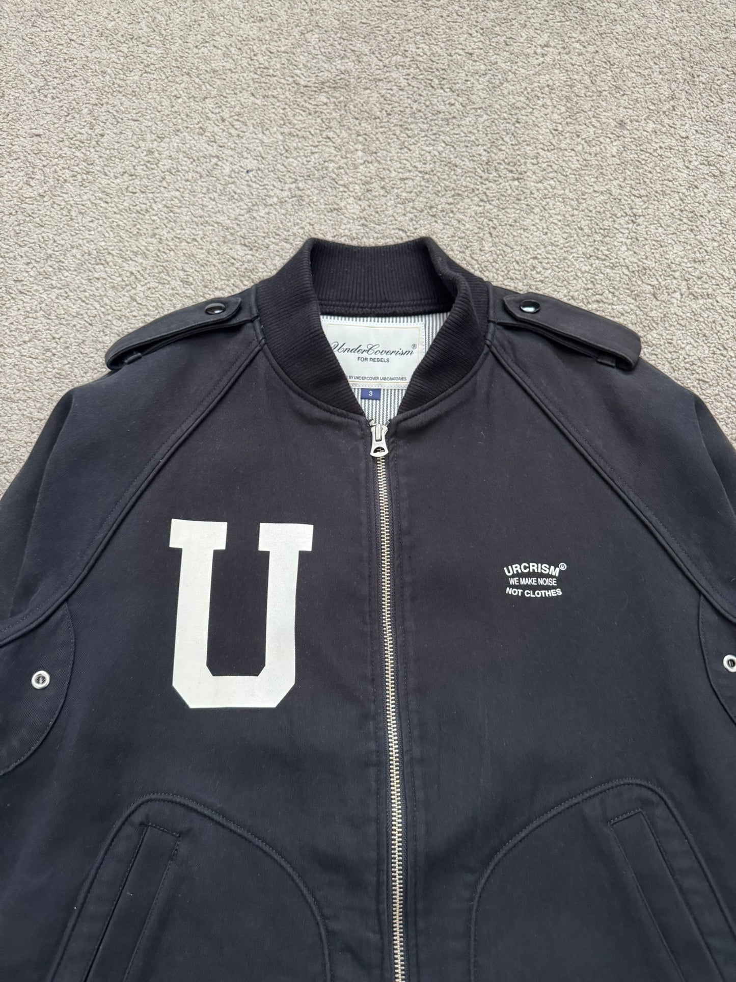 SS08 Undercover "Summer Madness" Logo Varsity Bomber Jacket