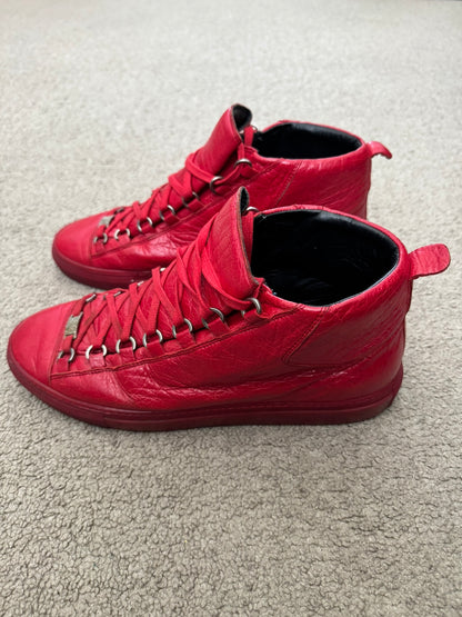 SS13 Balenciaga by Nicolas Ghesquière Red Arena Leather Sneakers