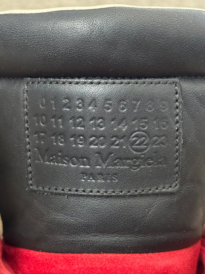 Maison Margiela Red Suede Black Leather Future High Top Sneakers