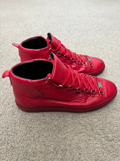 SS13 Balenciaga by Nicolas Ghesquière Red Arena Leather Sneakers