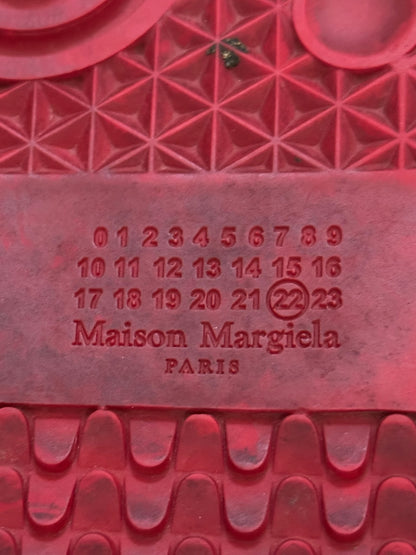 Maison Margiela Red Suede Black Leather Future High Top Sneakers