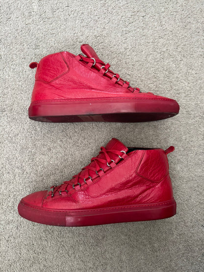 SS13 Balenciaga by Nicolas Ghesquière Red Arena Leather Sneakers