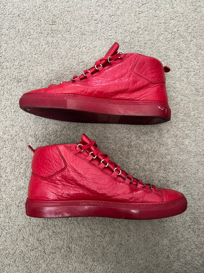 SS13 Balenciaga by Nicolas Ghesquière Red Arena Leather Sneakers