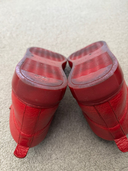 SS13 Balenciaga by Nicolas Ghesquière Red Arena Leather Sneakers