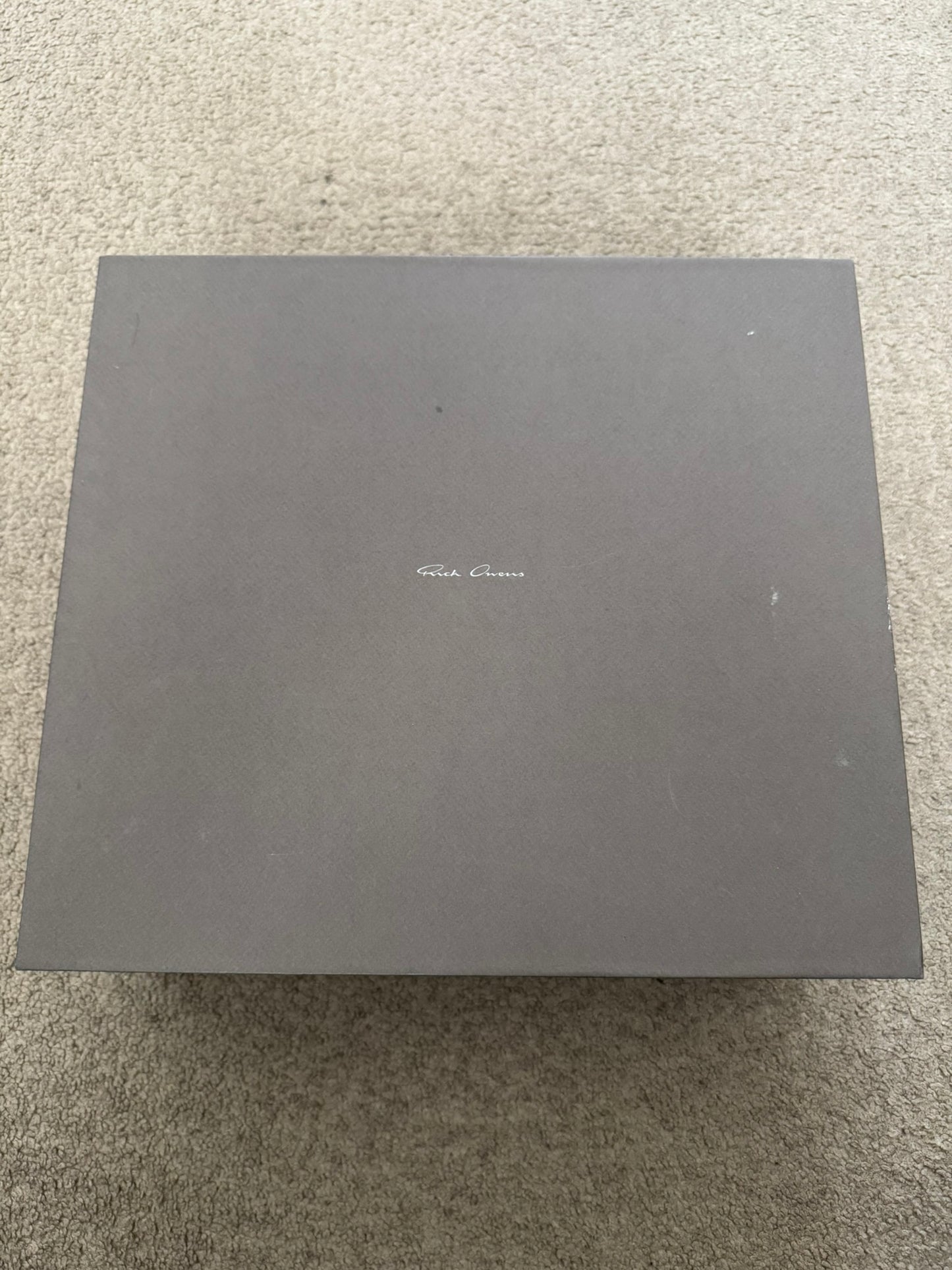 SS23 Rick Owens "EDFU" Milk & Black Geobasket High Top Sneakers