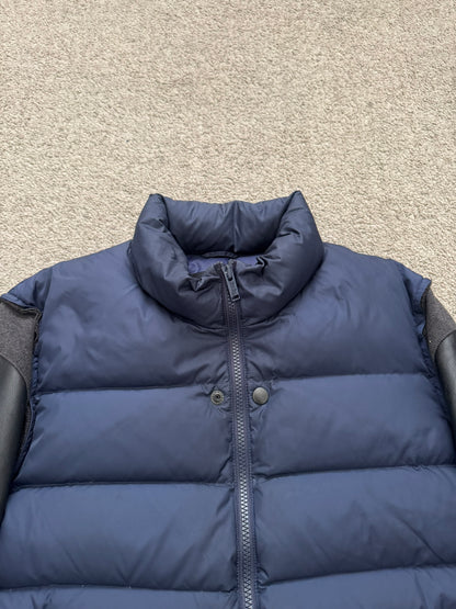 FW14 Undercover Hybrid Leather Sleeve Nylon Puffer Jacket