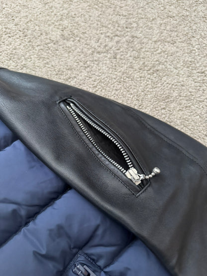 FW14 Undercover Hybrid Leather Sleeve Nylon Puffer Jacket