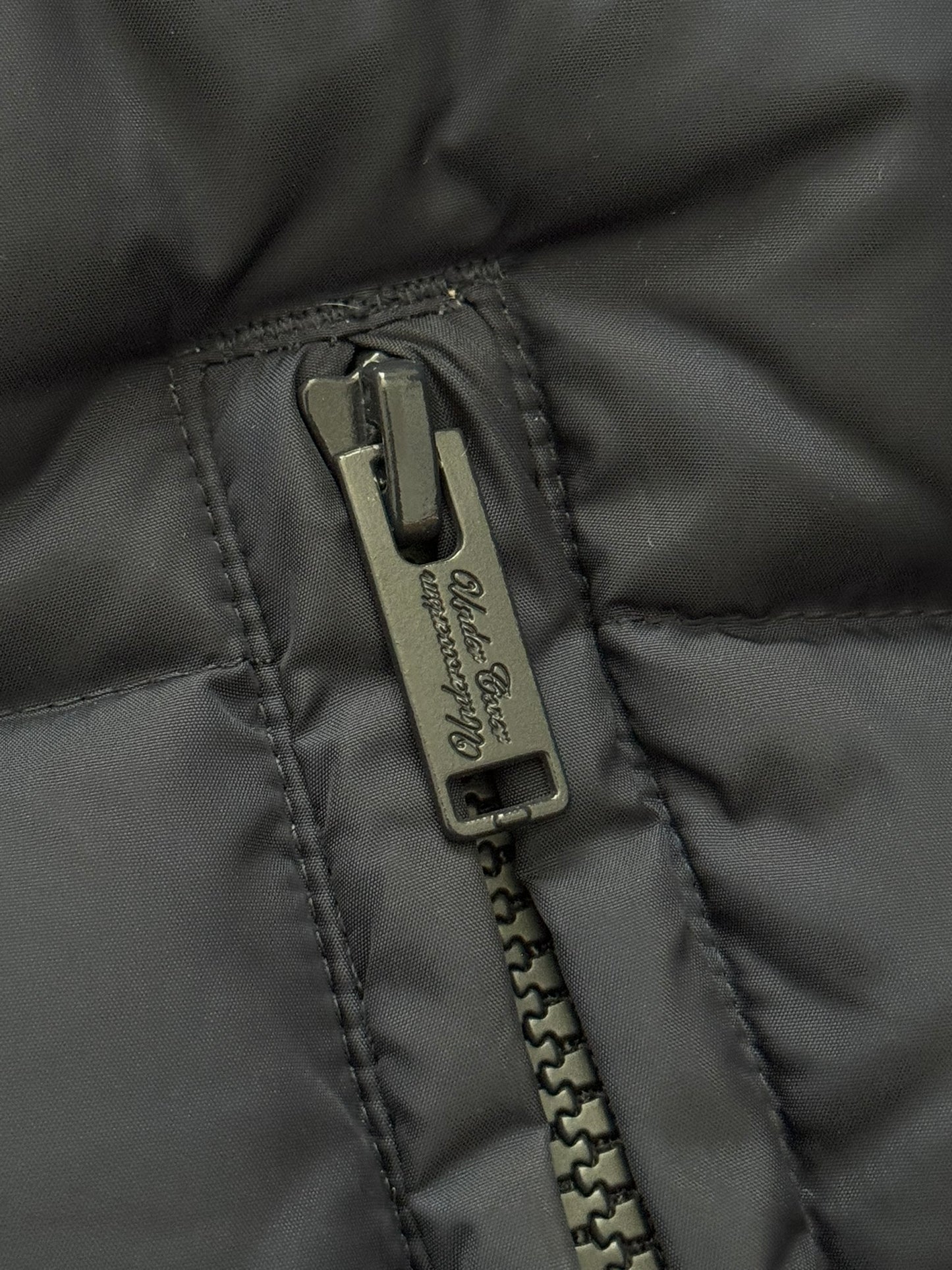 FW14 Undercover Hybrid Leather Sleeve Nylon Puffer Jacket