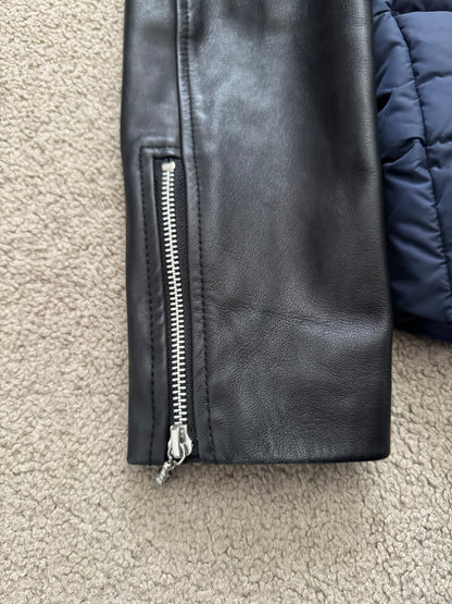 FW14 Undercover Hybrid Leather Sleeve Nylon Puffer Jacket
