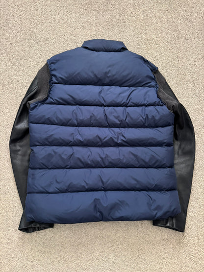 FW14 Undercover Hybrid Leather Sleeve Nylon Puffer Jacket