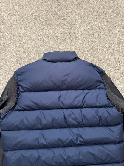 FW14 Undercover Hybrid Leather Sleeve Nylon Puffer Jacket