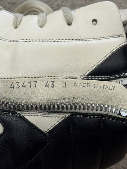 SS23 Rick Owens "EDFU" Milk & Black Geobasket High Top Sneakers