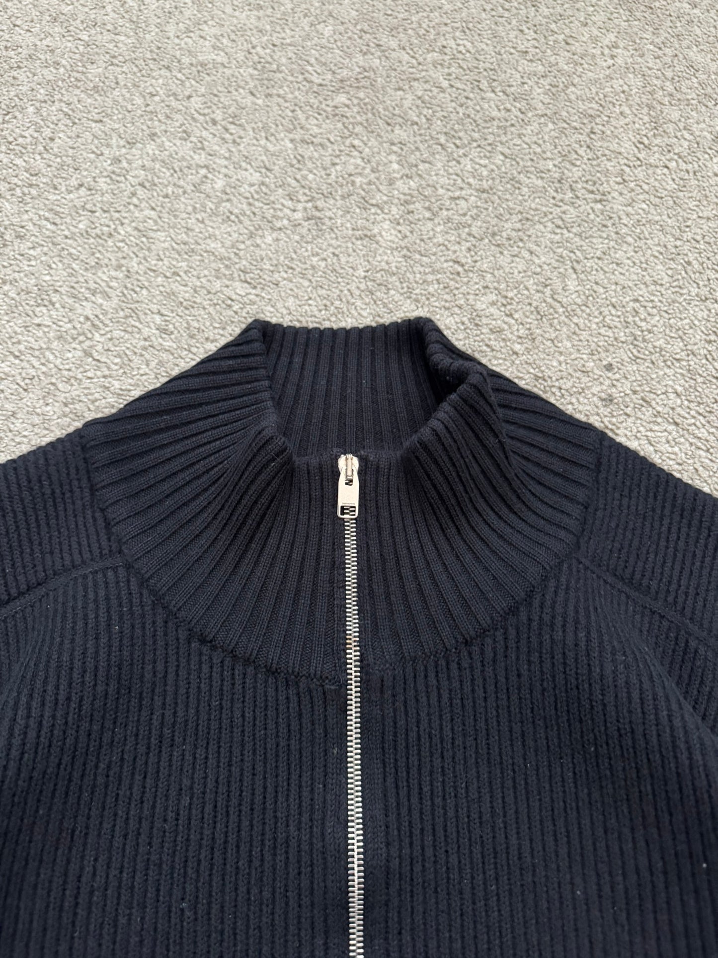 AW07 Dior Homme by Hedi Slimane Thumb Hole Zip Drivers Knit