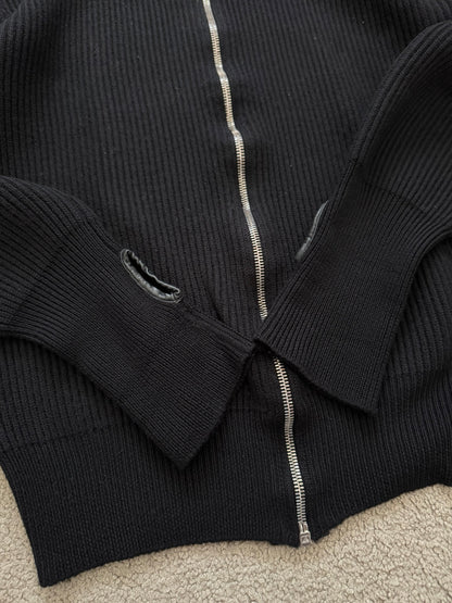 AW07 Dior Homme by Hedi Slimane Thumb Hole Zip Drivers Knit
