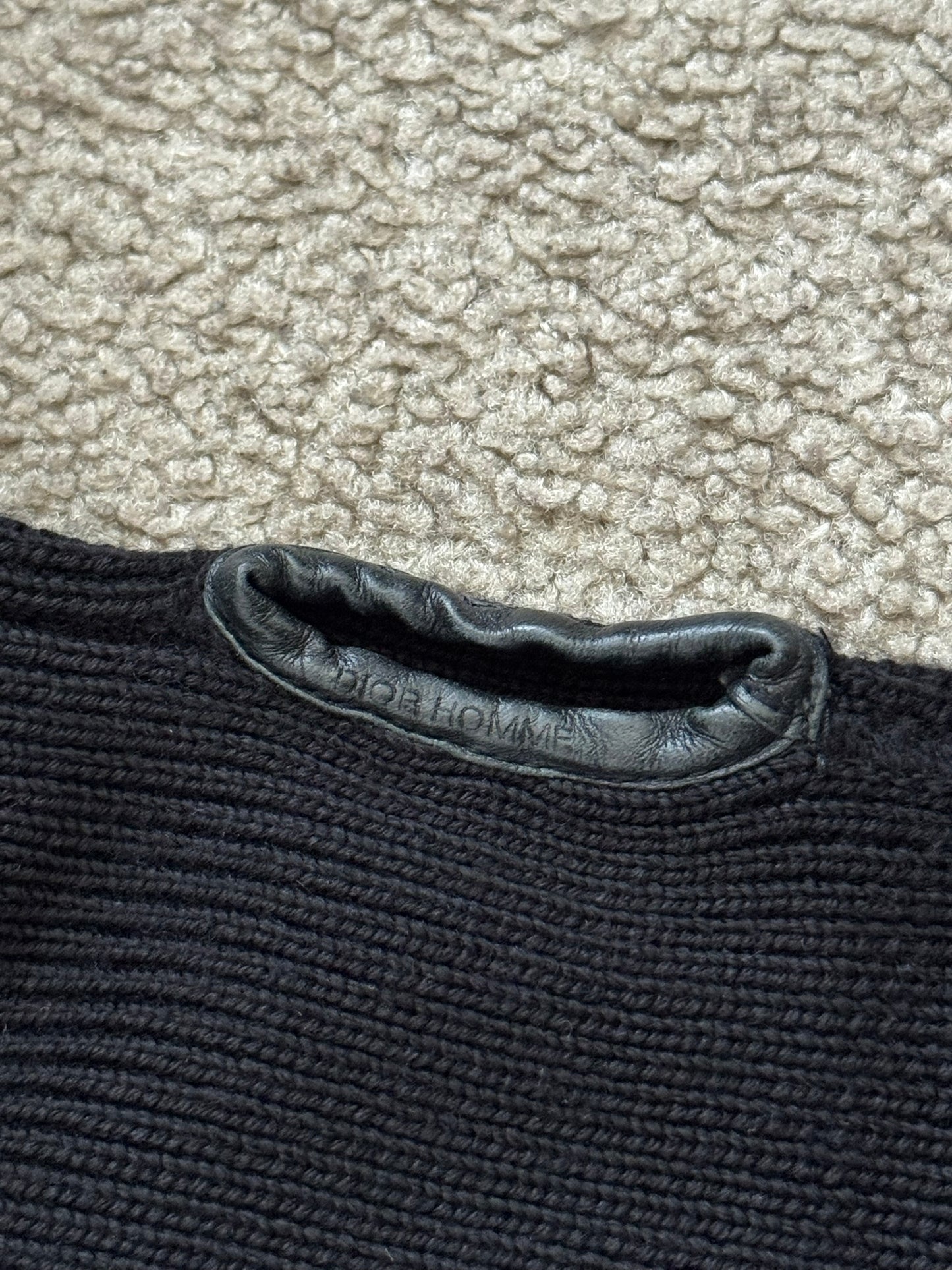AW07 Dior Homme by Hedi Slimane Thumb Hole Zip Drivers Knit