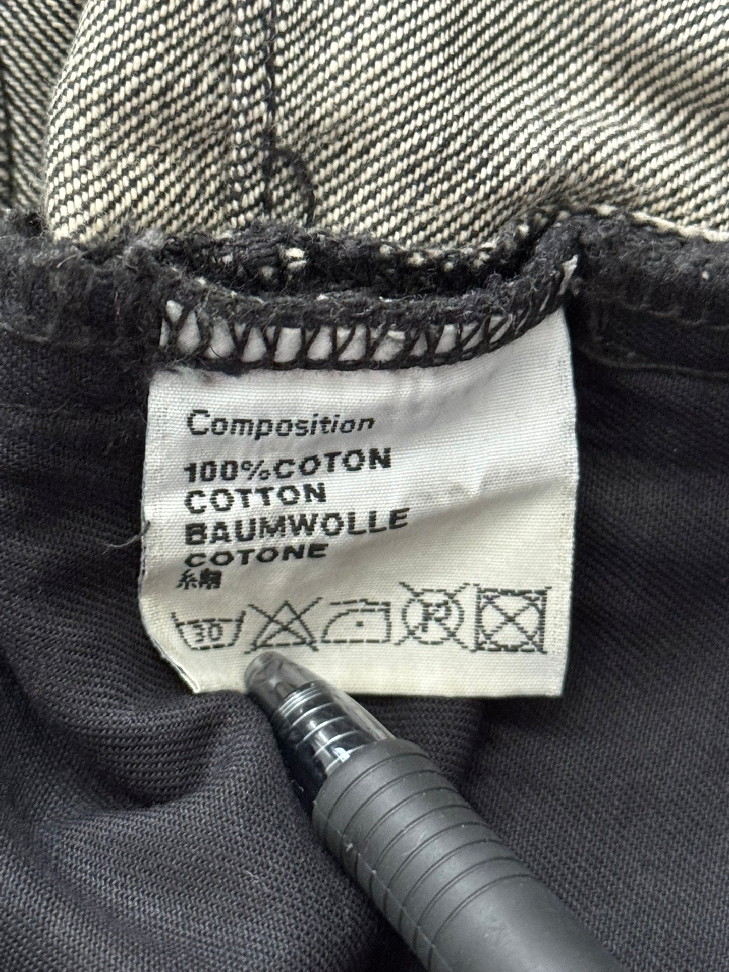 AW07 Dior Homme by Hedi Slimane "Luster" Waxed Clawmark Denim Jeans