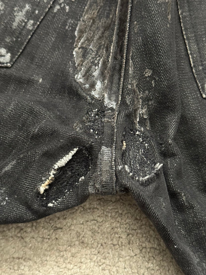 AW07 Dior Homme by Hedi Slimane "Luster" Waxed Clawmark Denim Jeans