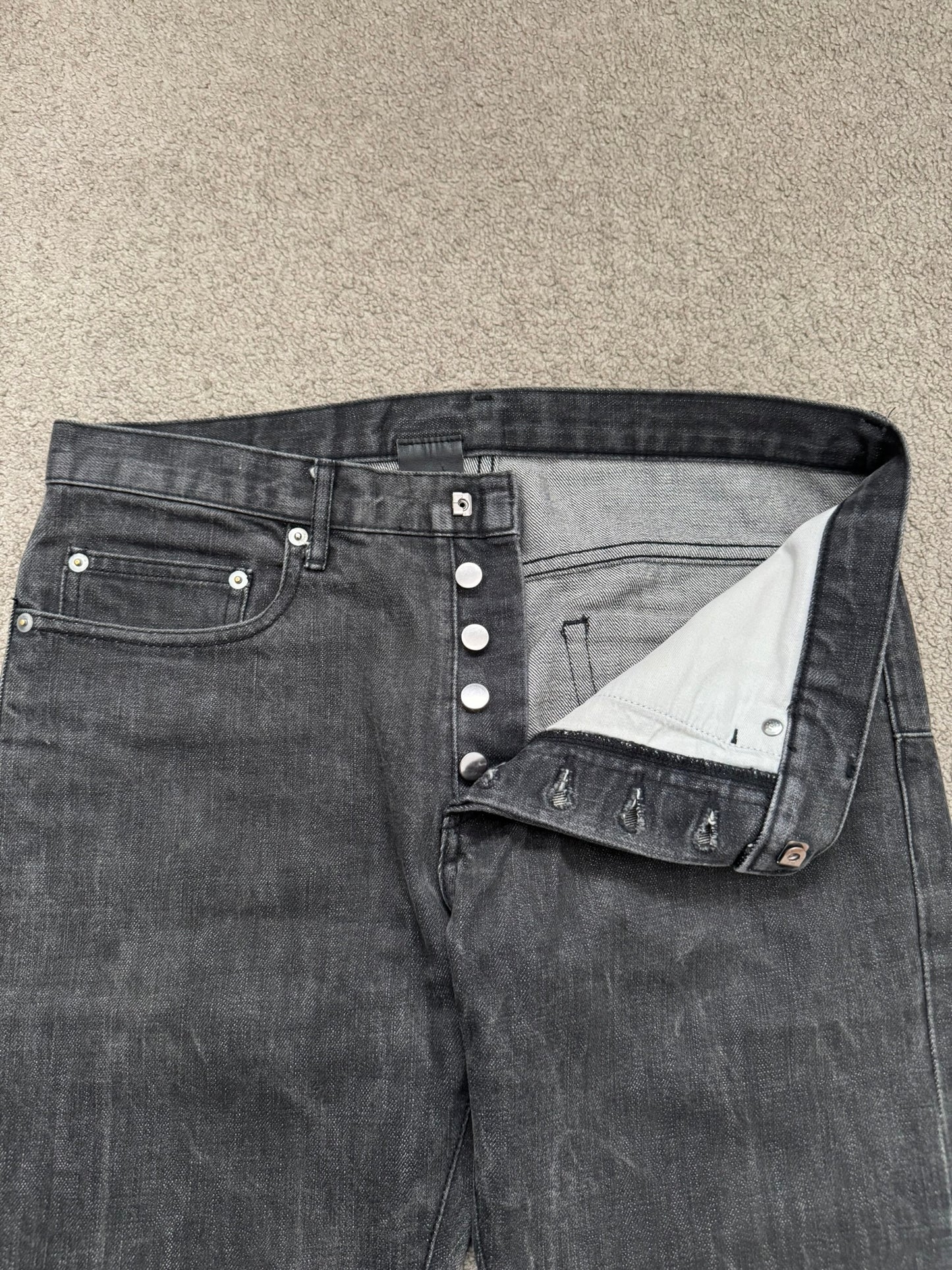 SS03 Dior Homme by Hedi Slimane MIJ Washed Black Denim Jeans