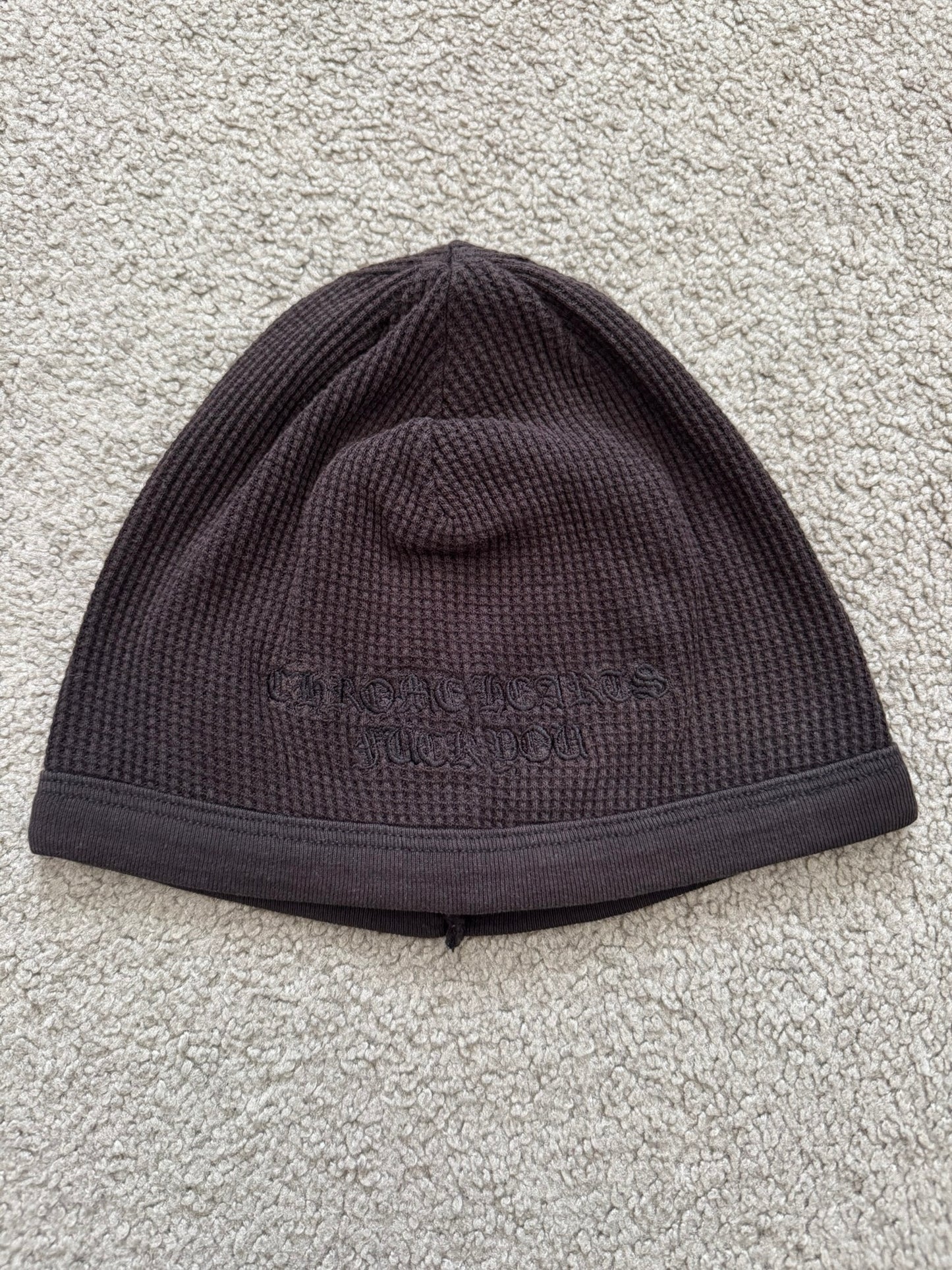 Vintage Chrome Hearts "FUCK YOU" Logo Thermal Beanie