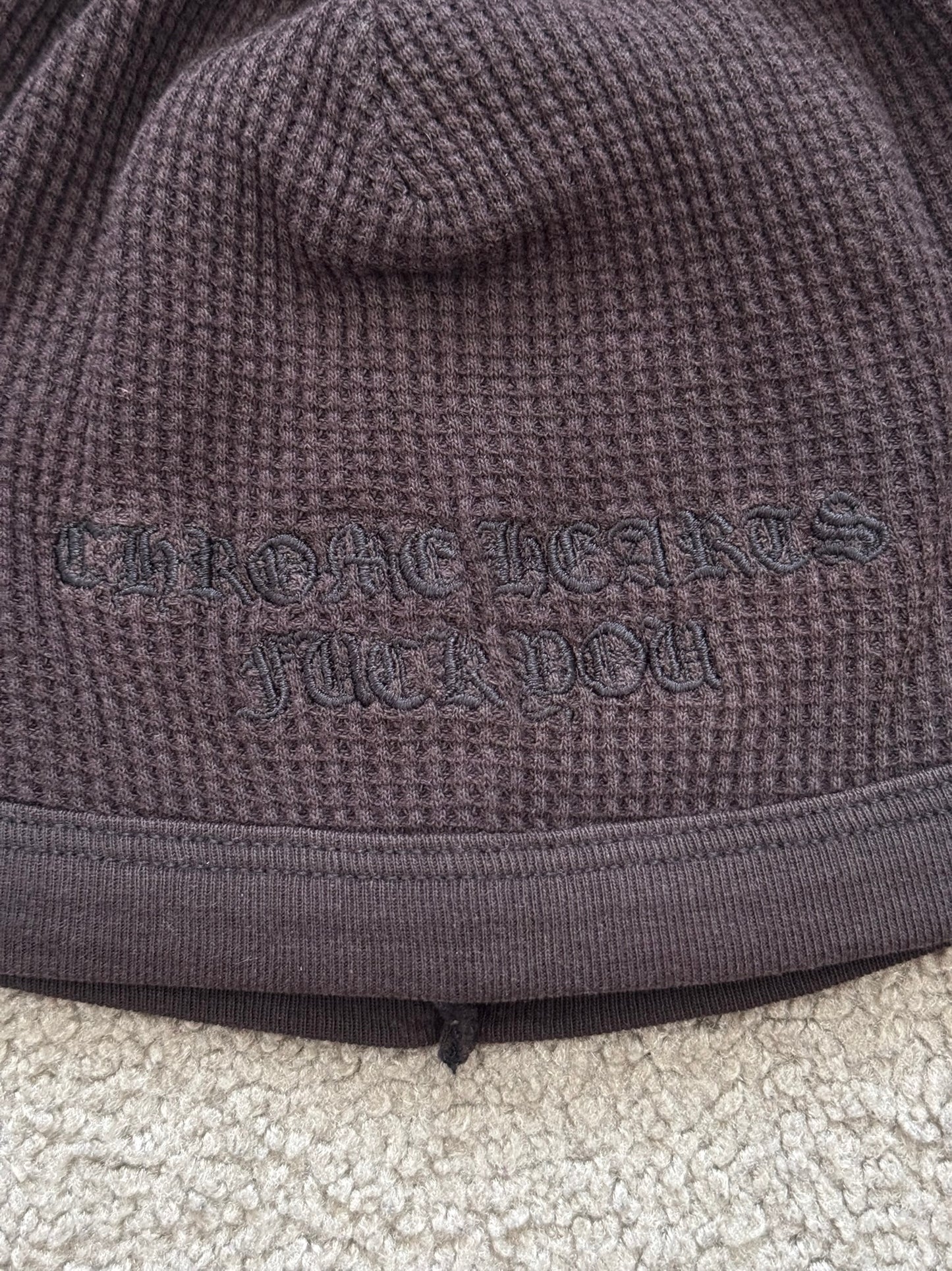 Vintage Chrome Hearts "FUCK YOU" Logo Thermal Beanie