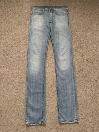 SS08 Dior Homme by Kris Van Assche Light Washed Blue Denim Jeans
