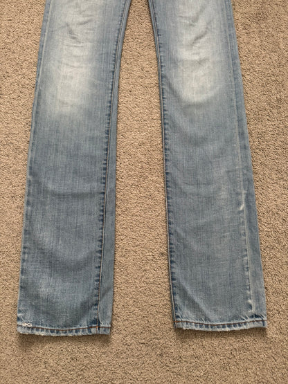 SS08 Dior Homme by Kris Van Assche Light Washed Blue Denim Jeans