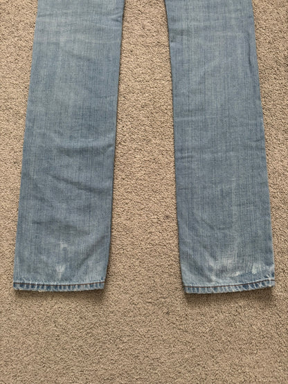 SS08 Dior Homme by Kris Van Assche Light Washed Blue Denim Jeans