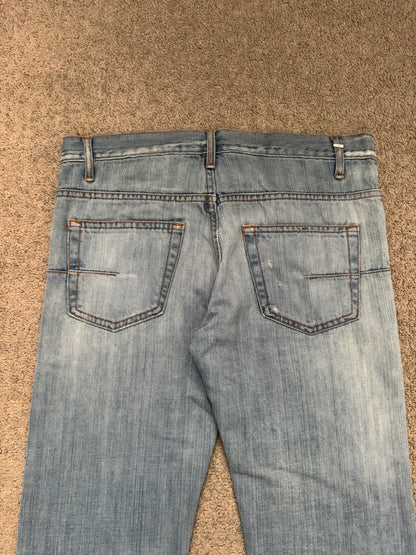 SS08 Dior Homme by Kris Van Assche Light Washed Blue Denim Jeans