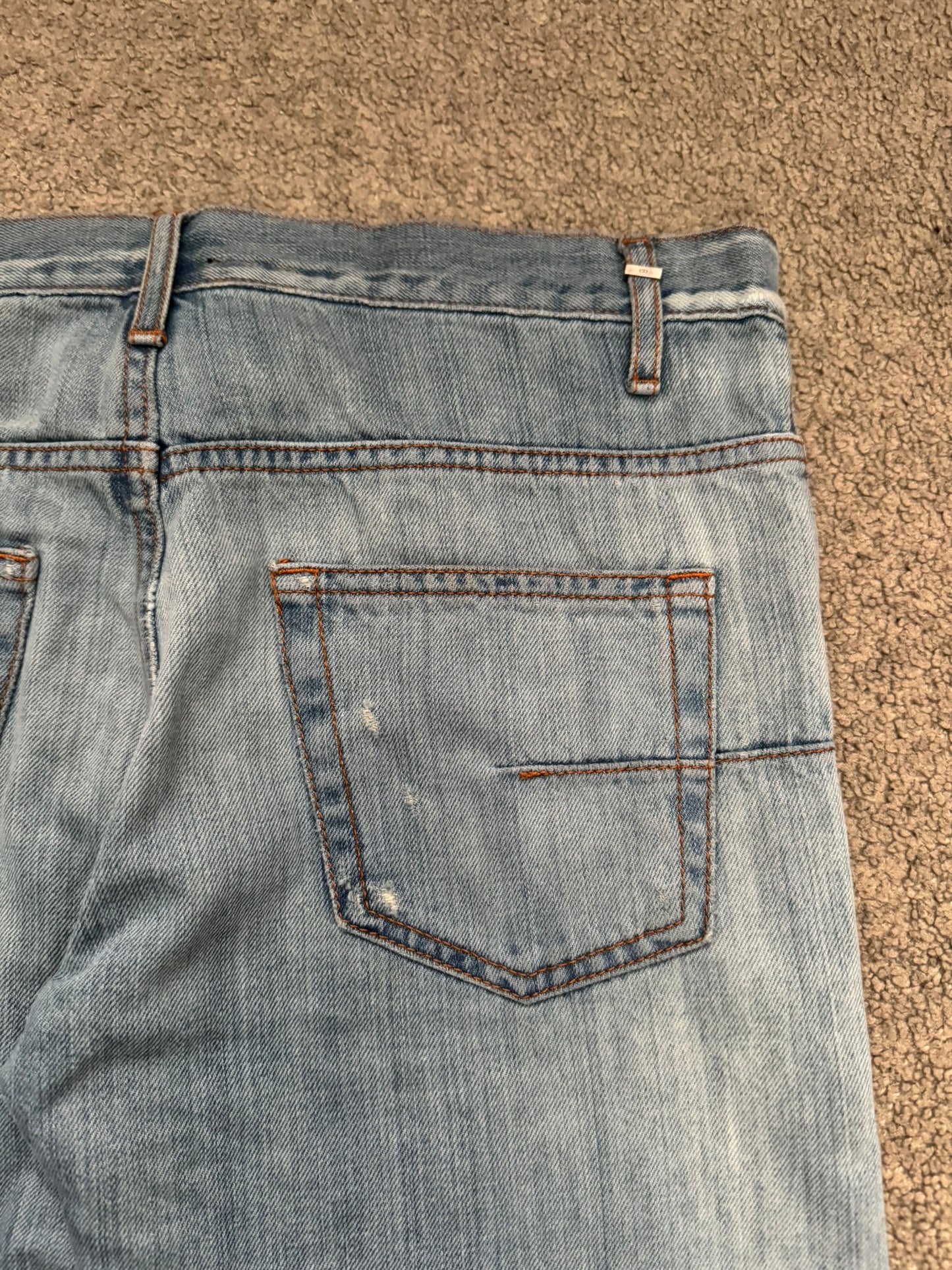 SS08 Dior Homme by Kris Van Assche Light Washed Blue Denim Jeans