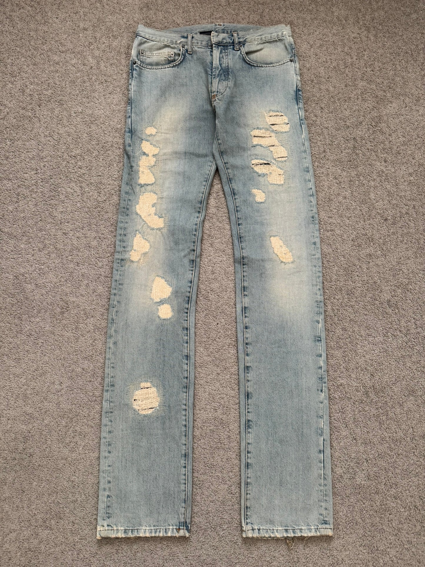 SS06 Dior Homme by Hedi Slimane Crash Distressed Denim Jeans