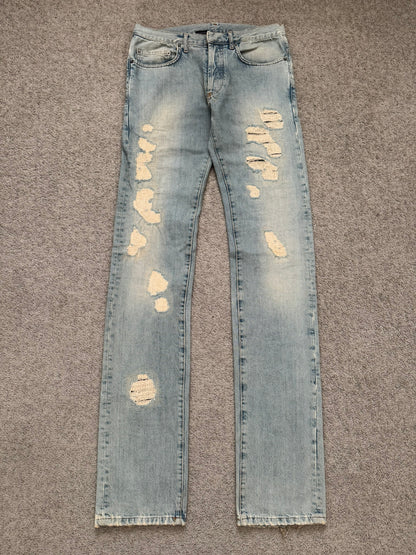 SS06 Dior Homme by Hedi Slimane Crash Distressed Denim Jeans