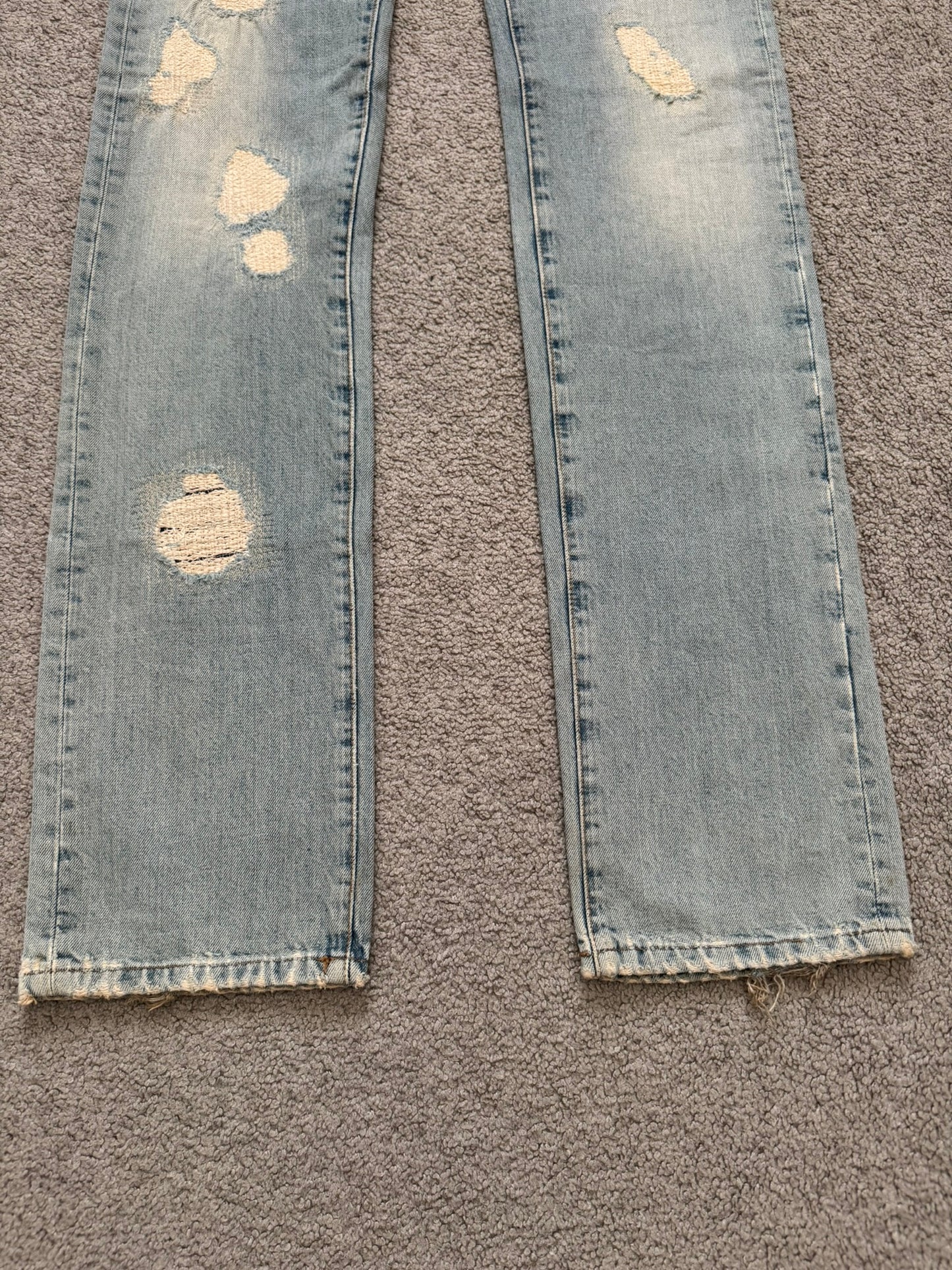 SS06 Dior Homme by Hedi Slimane Crash Distressed Denim Jeans