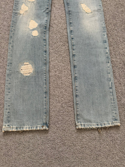 SS06 Dior Homme by Hedi Slimane Crash Distressed Denim Jeans