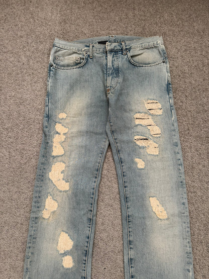 SS06 Dior Homme by Hedi Slimane Crash Distressed Denim Jeans