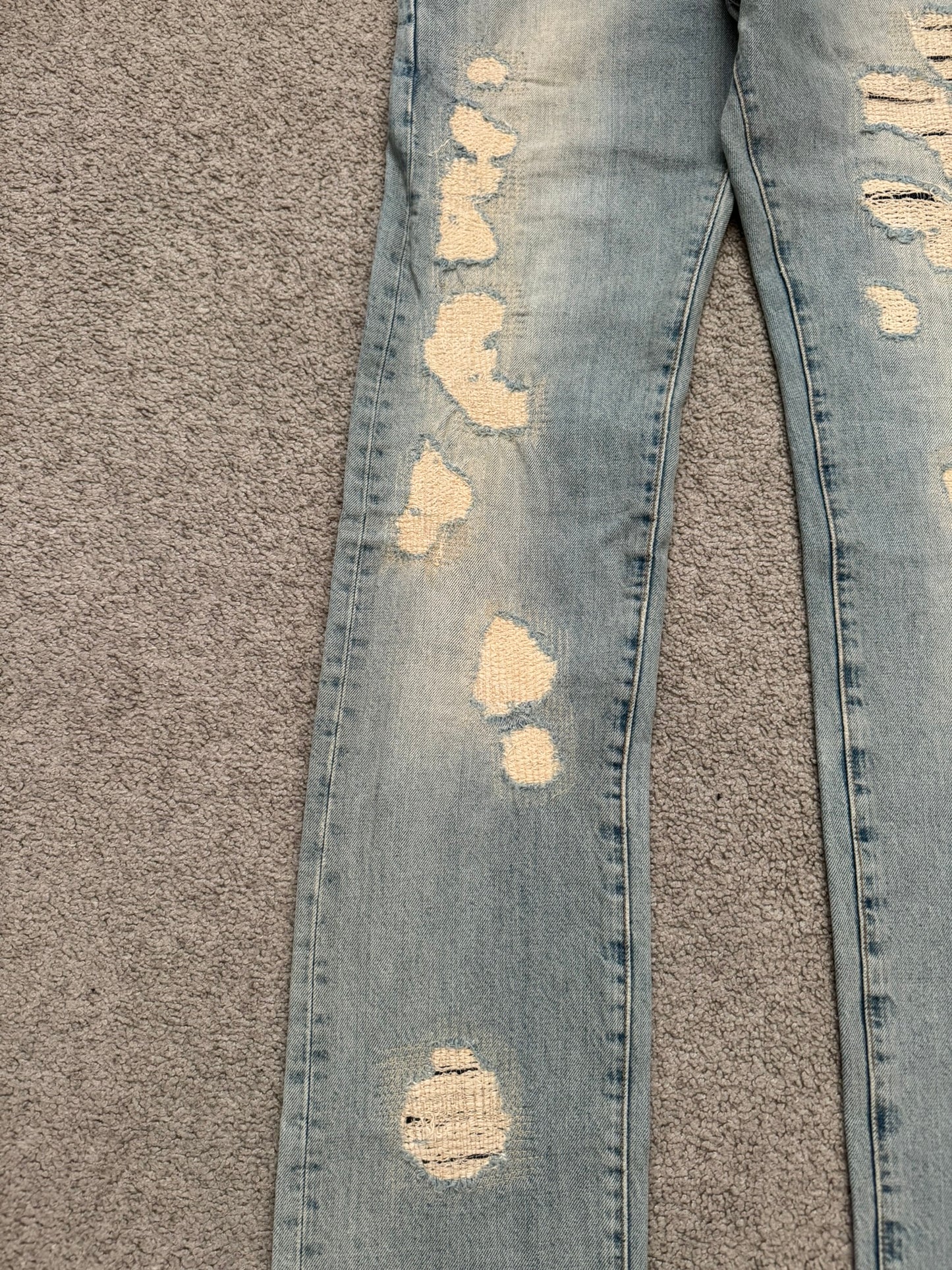 SS06 Dior Homme by Hedi Slimane Crash Distressed Denim Jeans