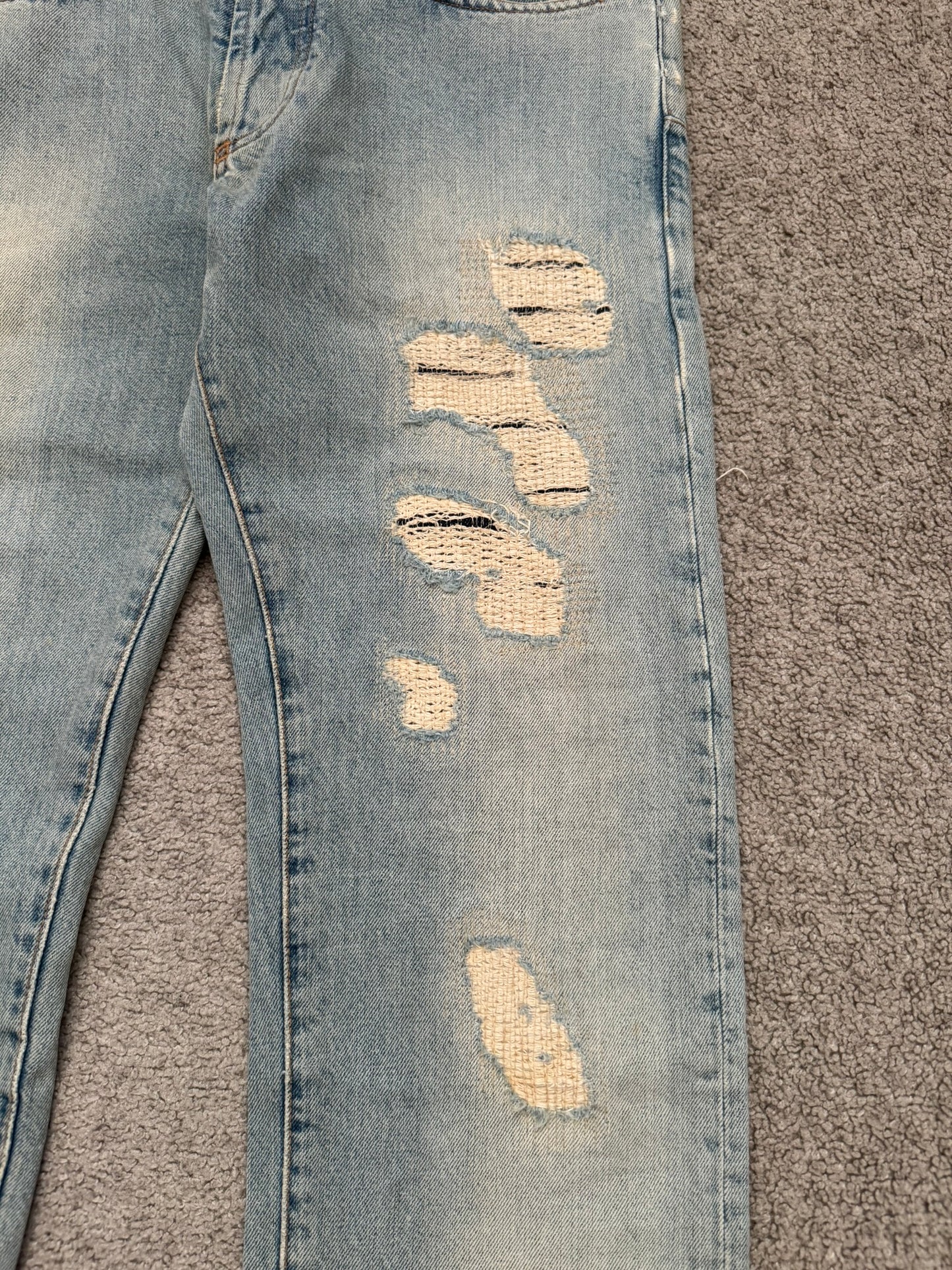 SS06 Dior Homme by Hedi Slimane Crash Distressed Denim Jeans