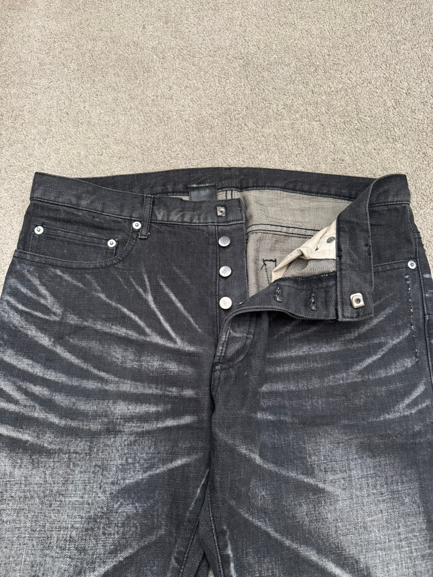 SS03 Dior Homme by Hedi Slimane "Follow Me" MIJ Clawmark Denim Jeans