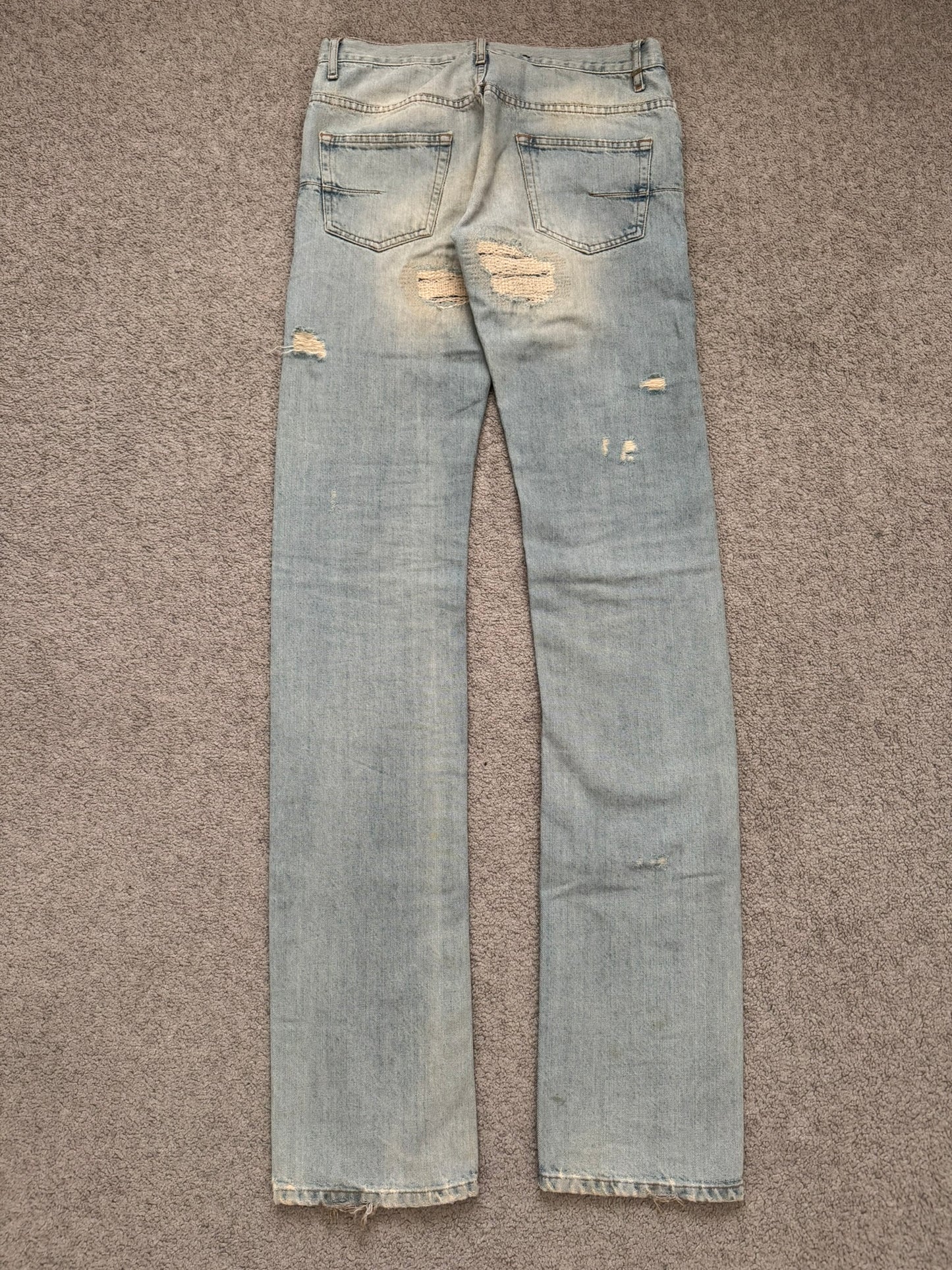 SS06 Dior Homme by Hedi Slimane Crash Distressed Denim Jeans