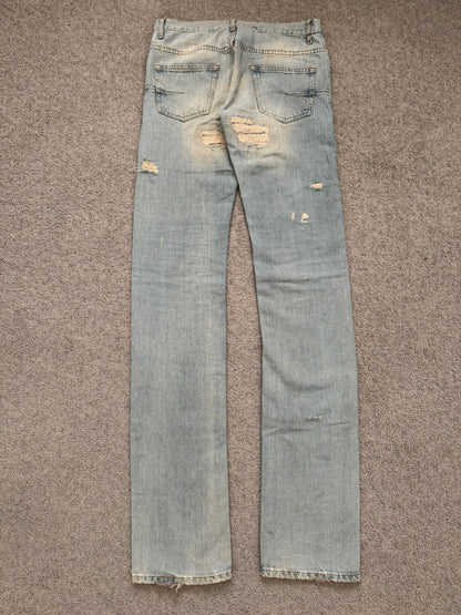SS06 Dior Homme by Hedi Slimane Crash Distressed Denim Jeans